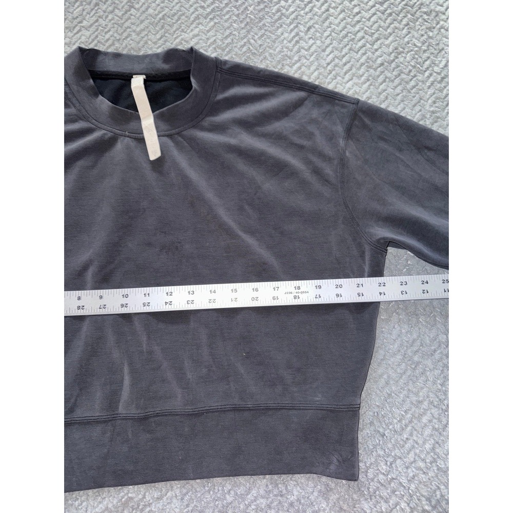 Lululemon Sweatshirt Womens Black Fleece Perfectly Oversized Softstreme Sz 4 - Picture 8 of 10